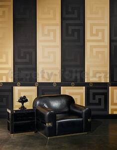 Vliesové tapety na stenu Versace III 93523-2, rozmer 10,05 m x 0,53 m, grécky kľúč zlatý, A.S. Création