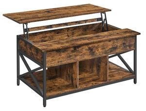KONFERENČNÝ STOLÍK, čierna, tmavohnedá, kov, kompozitné drevo, 100/48-62/60 cm MID.YOU - Stolíky do obývačky, Online Only