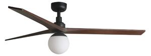 FARO 34276-11L - Stropný ventilátor KLIM L 1xE27/15W/230V orech/čierna + DO