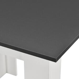 Čierny jedálenský stôl s bielymi nohami MADO 120x80