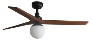 FARO 34277-11L - Stropný ventilátor KLIM M 1xE27/15W/230V orech/čierna + DO