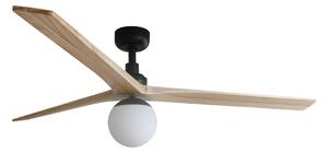 FARO 34282-11L - Stropný ventilátor KLIM L 1xE27/15W/230V borovica/čierna + DO