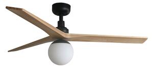 FARO 34283-11L - Stropný ventilátor KLIM M 1xE27/15W/230V borovica/čierna + DO