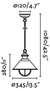 FARO 71139 - Vonkajšie závesné svietidlo NAUTICA 1xE27/11W/230V