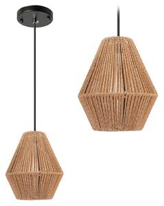 TooLight Závesná lampa La Belle Boho I čierna/hnedá