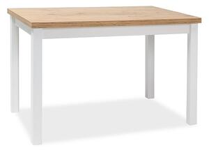 Jedálensky obdĺžnikový stôl doska dub , biele nohy N-954
