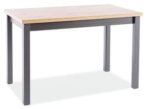 Jedálensky obdĺžnikový stôl doska dub s čiernymi nohami N-2003