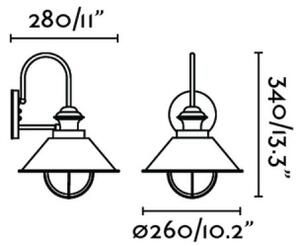FARO 71128 - Vonkajšie nástenné svietidlo NAUTICA 1xE27/11W/230V