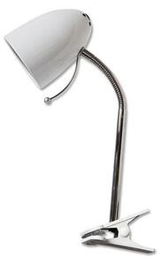 Aigostar - Stolná lampa s klipom 1xE27/11W/230V biela/chróm