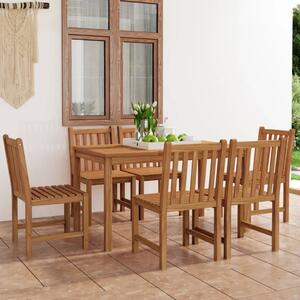 Maison Exclusive – 7-dielna záhradná jedálenská súprava 140 x 80 cm z masívneho teakového dreva