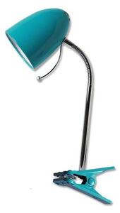 Aigostar - Stolná lampa s klipom 1xE27/11W/230V modrá/chróm
