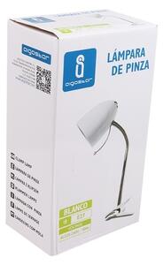 Aigostar - Stolná lampa s klipom 1xE27/11W/230V biela/chróm