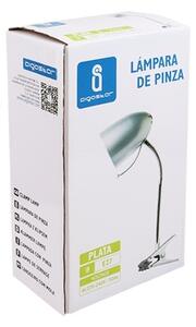 Aigostar - Stolná lampa s klipom 1xE27/11W/230V strieborná/chróm
