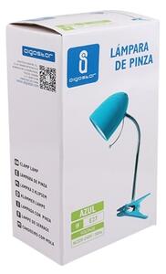 Aigostar - Stolná lampa s klipom 1xE27/11W/230V modrá/chróm