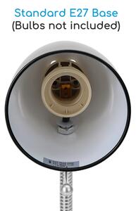 Aigostar - Stolná lampa s klipom 1xE27/11W/230V čierna/chróm