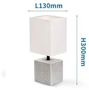Aigostar - Stolná lampa 1xE14/40W/230V šedá/biela