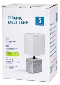 Aigostar - Stolná lampa 1xE14/40W/230V šedá/biela