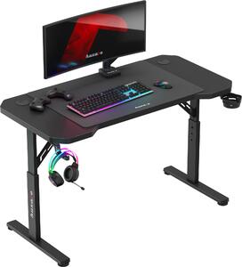Huzaro Hero 2.6 | herný stôl | 120x60cm | podložka pod myš v balení | 3 výšky | držiak na slúchadlá | priechodka na kábel | čierna