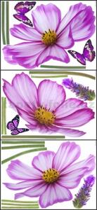 Samolepky na stenu DS 410-12, rozmer 95 cm x 142 cm, kvety fialové, IMPOL TRADE