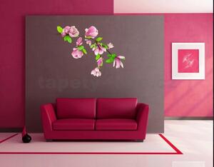 Samolepky na stenu DS 410-10, rozmer 87 cm x 110 cm, kvety na vetvi ružové, IMPOL TRADE