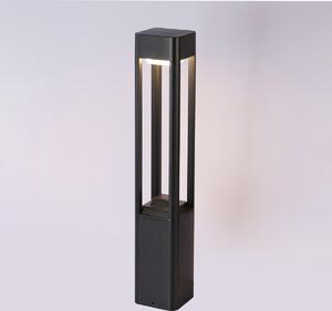 Záhradná stojaca lampa 80 cm LED 10W čierna pieskovaná štvorcová NUTRI Italux