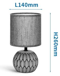 Aigostar - Stolná lampa 1xE14/40W/230V šedá