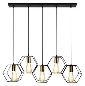 TooLight Závesná lampa La Belle XV čierna/zlatá