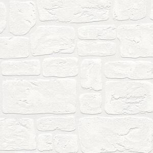 Vinylové tapety na stenu Adelaide 2040-42, rozmer 10,05 m x 0,53 m, kamene biele, A.S. Création