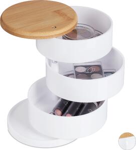 Organizér na make-up s 3 priehradkami RD2079, biela