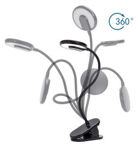 Aigostar - LED Stmievateľná nabíjacia stolná lampa s klipom LED/3W/5V 1800mAh čierna