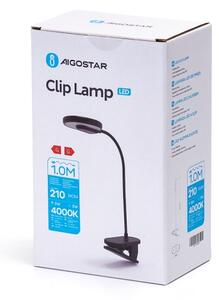Aigostar - LED Stmievateľná nabíjacia stolná lampa s klipom LED/3W/5V 1800mAh čierna