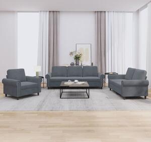 Maison Exclusive – 3-dielna sedacia súprava s vankúšmi, tmavošedý zamat