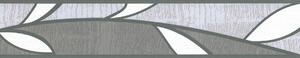 Samolepiace bordúry D 58-004-3, rozmer 5 m x 5,8 cm, lístky sivé, IMPOL TRADE