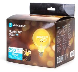 LED Žiarovka FILAMENT E27/4W/230V 1800K love - Aigostar