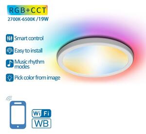 Aigostar - LED RGBW Stmievateľné stropné svietidlo LED/19W/230V 2700-6500K Wi-Fi