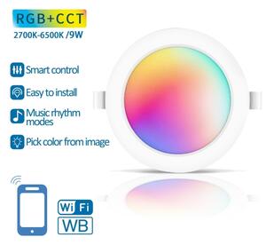 Aigostar - LED RGBW Stmievateľné podhľadové svietidlo LED/9W/230V 2700-6500K Wi-Fi