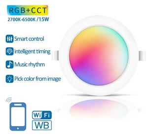 Aigostar -LED RGBW Stmievateľné podhľadové svietidlo LED/15W/230V 2700-6500K Wi-Fi