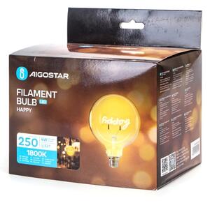 LED Žiarovka FILAMENT E27/4W/230V 1800K happy - Aigostar
