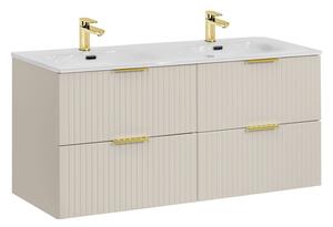 Comad Závesná skrinka Adele Cashmere Sky so zápustným umývadlom 120 cm kašmír/biela