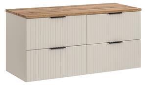 Comad Závesná skrinka Adele Cashmere s doskou 120 cm kašmírová/dub wotan