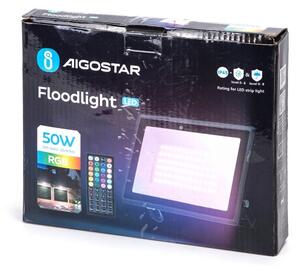 Aigostar - stmievateľný RGBW LED reflektor 50 W/230 V IP65 + diaľkové ovládanie