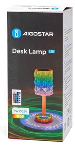 Aigostar- LED RGB Stmievateľná nabíjacia stolná lampa LED/1W/5V 1800mAh 26 cm + DO