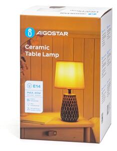 Aigostar - Stolná lampa 1xE14/40W/230V čierna