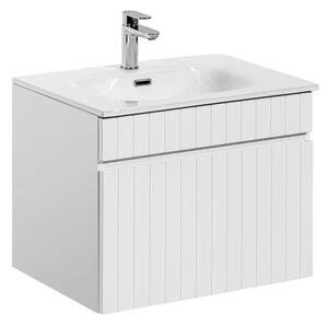 Comad Závesná skrinka Iconic so zápustným umývadlom 60 cm biela
