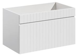 Comad Závesná skrinka Iconic s doskou a umývadlom 80 cm biela/dub santa fe vintage