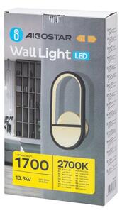 Aigostar - LED Nástenné svietidlo LED/13,5W/230V 2700K čierna/zlatá