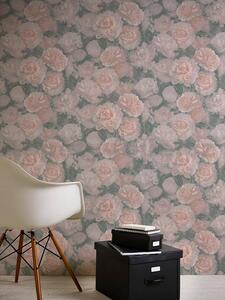 Vliesové tapety IMPOL New Studio 37402-1, rozmer 10,05 m x 0,53 m, kvetinový vzor ružový, A.S. Création