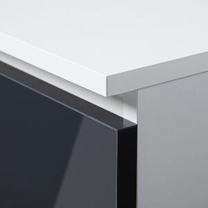 Ak furniture Písací stôl A-11 135 cm biely/grafitový