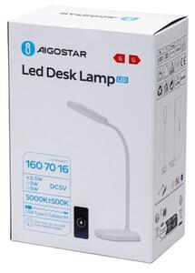 Aigostar - LED Stmievateľná stolná lampa s bezdrôtovým nabíjaním LED/2,5W/5V biela