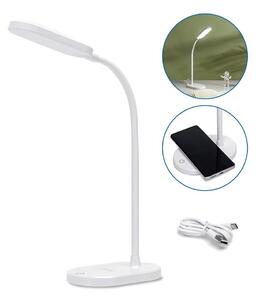 Aigostar - LED Stmievateľná stolná lampa s bezdrôtovým nabíjaním LED/2,5W/5V biela
